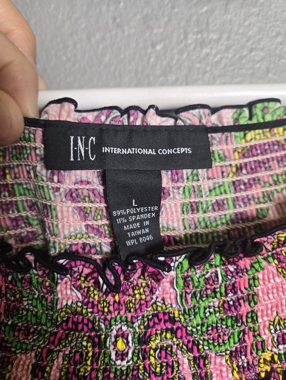INC International Concepts Off The Shoulder Paisley Boho Top Size Large - Picture 7 of 12